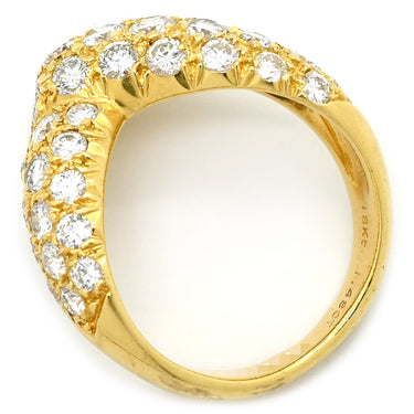 ヴァンクリーフアーペル Van Cleef & Arpels ダイヤ リング イエローゴールド K18YG ダイヤモンド リング 指輪 750AU 18金 18KT ダイヤモンド 1.48ct 7号