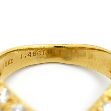ヴァンクリーフアーペル Van Cleef & Arpels ダイヤ リング イエローゴールド K18YG ダイヤモンド リング 指輪 750AU 18金 18KT ダイヤモンド 1.48ct 7号