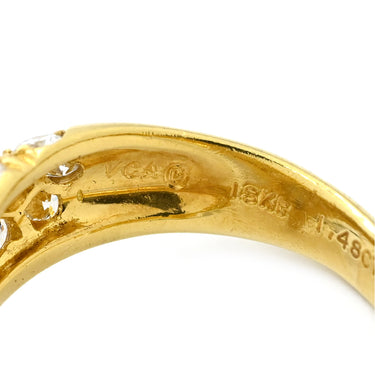 ヴァンクリーフアーペル Van Cleef & Arpels ダイヤ リング イエローゴールド K18YG ダイヤモンド リング 指輪 750AU 18金 18KT ダイヤモンド 1.48ct 7号
