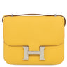 エルメス HERMES コンスタンス ミニ 3 ミロワール ジョーヌアンブル ヴォーエプソン ショルダーバッグ シルバー金具 黄色