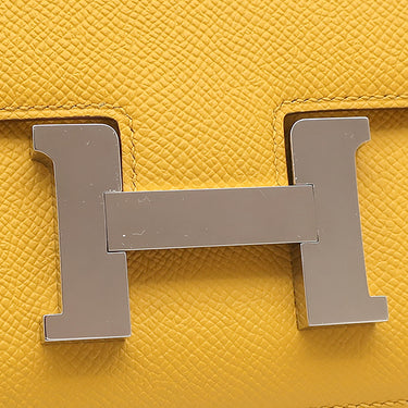 エルメス HERMES コンスタンス ミニ 3 ミロワール ジョーヌアンブル ヴォーエプソン ショルダーバッグ シルバー金具 黄色