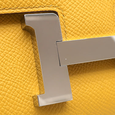 エルメス HERMES コンスタンス ミニ 3 ミロワール ジョーヌアンブル ヴォーエプソン ショルダーバッグ シルバー金具 黄色