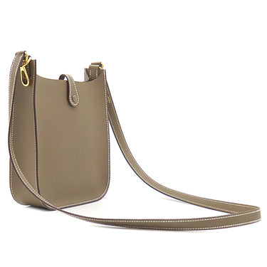 エルメス HERMES エヴリンTPM ショート エトゥープ ヴォーエプソン ショルダーバッグ ゴールド金具 グレージュ