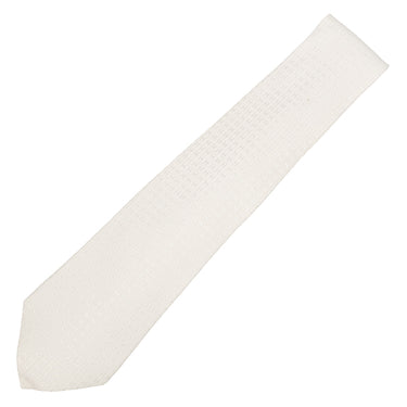 エルメス HERMES クラヴァット ファソネ H 9cm ホワイト シルク ネクタイ H柄 ビコローレ ジャガード織