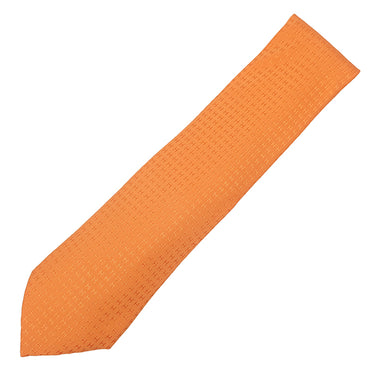 エルメス HERMES クラヴァット ファソネ H 9cm オレンジ シルク ネクタイ H柄 ビコローレ ジャガード織