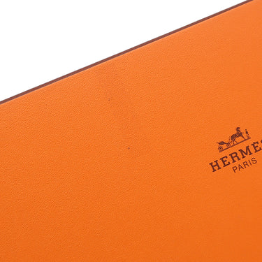 エルメス HERMES クラヴァット ファソネ H 9cm オレンジ シルク ネクタイ H柄 ビコローレ ジャガード織