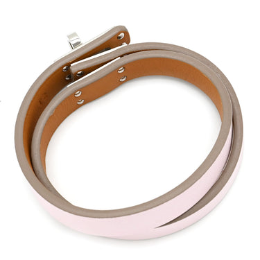 エルメス HERMES ミニ ケリードゥブルトゥール モーヴペール ヴォースイフト GP T2 ブレスレット シルバー金具 2重 2連 レザーブレス