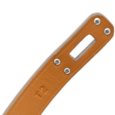 エルメス HERMES ミニ ケリードゥブルトゥール モーヴペール ヴォースイフト GP T2 ブレスレット シルバー金具 2重 2連 レザーブレス