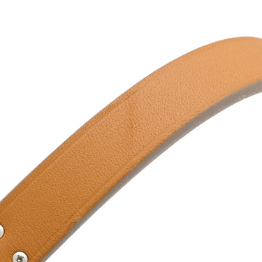 エルメス HERMES ミニ ケリードゥブルトゥール モーヴペール ヴォースイフト GP T2 ブレスレット シルバー金具 2重 2連 レザーブレス