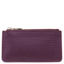 ルイヴィトン LOUIS VUITTON ポシェット クレ M6380K カシス エピレザー コインケース シルバー金具 紫 キーチェーン付き