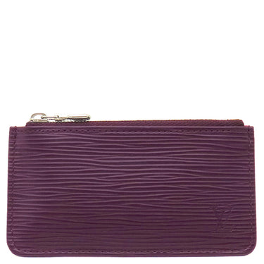 ルイヴィトン LOUIS VUITTON ポシェット クレ M6380K カシス エピレザー コインケース シルバー金具 紫 キーチェーン付き