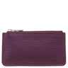 ルイヴィトン LOUIS VUITTON ポシェット クレ M6380K カシス エピレザー コインケース シルバー金具 紫 キーチェーン付き