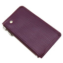 ルイヴィトン LOUIS VUITTON ポシェット クレ M6380K カシス エピレザー コインケース シルバー金具 紫 キーチェーン付き