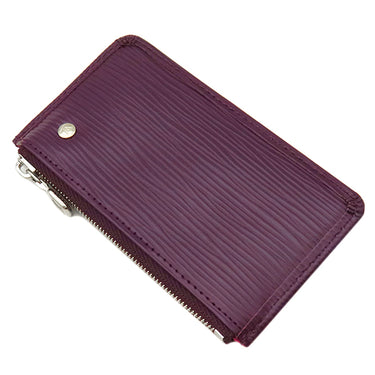 ルイヴィトン LOUIS VUITTON ポシェット クレ M6380K カシス エピレザー コインケース シルバー金具 紫 キーチェーン付き