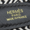 エルメス HERMES バンドリエール サングルカヴァル 50mm ホワイト×ブラック トワルアッシュ スイフト ショルダーストラップ ゴールド金具