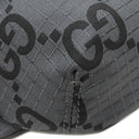 グッチ GUCCI GG リサイクルポリエステル 767934 ダークグレー×ブラック ポリエステル レザー ウエストバッグ シルバー金具 ボディバッグ ベルトバッグ
