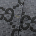 グッチ GUCCI GG リサイクルポリエステル 767934 ダークグレー×ブラック ポリエステル レザー ウエストバッグ シルバー金具 ボディバッグ ベルトバッグ