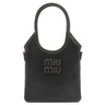 ミュウミュウ MIU MIU アイビー レザー ハンドバッグ ミニ 5BA281 ブラック レザー 2WAYバッグ ゴールド金具 黒 ロゴ ハンドバッグ ショルダー