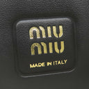 ミュウミュウ MIU MIU アイビー レザー ハンドバッグ ミニ 5BA281 ブラック レザー 2WAYバッグ ゴールド金具 黒 ロゴ ハンドバッグ ショルダー