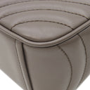プラダ PRADA ダイアグラム クロスバック 1BH083 グレー レザー ショルダーバッグ シルバー金具 チェーンショルダー グレージュ