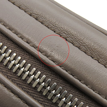 プラダ PRADA ダイアグラム クロスバック 1BH083 グレー レザー ショルダーバッグ シルバー金具 チェーンショルダー グレージュ