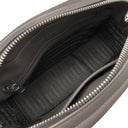 プラダ PRADA ダイアグラム クロスバック 1BH083 グレー レザー ショルダーバッグ シルバー金具 チェーンショルダー グレージュ