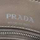 プラダ PRADA ダイアグラム クロスバック 1BH083 グレー レザー ショルダーバッグ シルバー金具 チェーンショルダー グレージュ