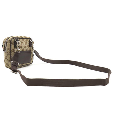 グッチ GUCCI GGキャンバス ミニ 834268 ベージュ×ブラウン GGキャンバス レザー ショルダーバッグ シルバー金具