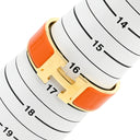 エルメス HERMES クリッククラックH GM オレンジXゴールド GP エナメル ブレスレット Hブレス