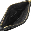サンローラン SAINT LAURENT カサンドラ モノグラム ビルポーチ スモール 653923 ブラック レザー ポーチ ゴールド金具 黒 ロゴプレート