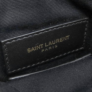 サンローラン SAINT LAURENT カサンドラ モノグラム ビルポーチ スモール 653923 ブラック レザー ポーチ ゴールド金具 黒 ロゴプレート
