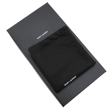 サンローラン SAINT LAURENT カサンドラ モノグラム ビルポーチ スモール 653923 ブラック レザー ポーチ ゴールド金具 黒 ロゴプレート