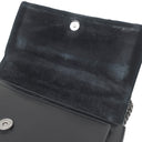 サンローラン SAINT LAURENT エンボス サンセット チェーンショルダー 470426 ブラック レザー パイソン 2WAYバッグ シルバー金具 斜め掛け