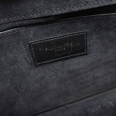 サンローラン SAINT LAURENT エンボス サンセット チェーンショルダー 470426 ブラック レザー パイソン 2WAYバッグ シルバー金具 斜め掛け