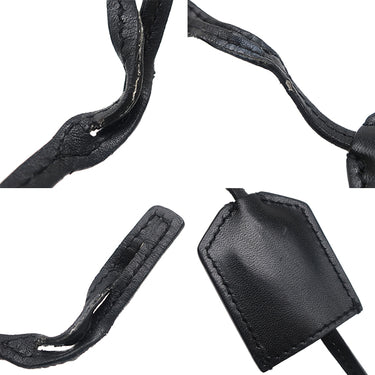 サンローラン SAINT LAURENT エンボス サンセット チェーンショルダー 470426 ブラック レザー パイソン 2WAYバッグ シルバー金具 斜め掛け