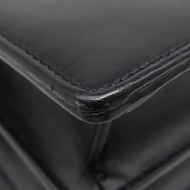 サンローラン SAINT LAURENT エンボス サンセット チェーンショルダー 470426 ブラック レザー パイソン 2WAYバッグ シルバー金具 斜め掛け