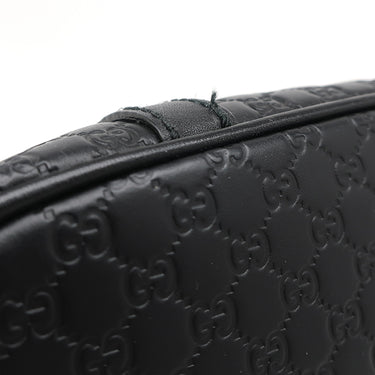 グッチ GUCCI マイクロ グッチシマ 2wayショルダーバッグ 449654 ブラック レザー 2WAYバッグ シャンパンゴールド金具 黒 ハンドバッグ ショルダー