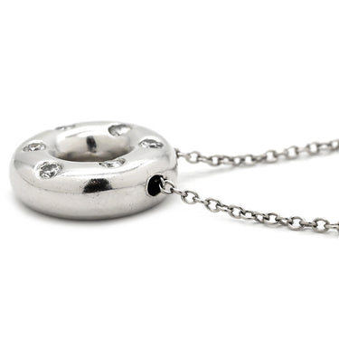 ティファニー Tiffany & Co ダイヤネックレス プラチナシルバー Pt950 ダイヤモンド ネックレス T&Co. Pt950 プラチナム ドーナツ型 ダイヤ 6P