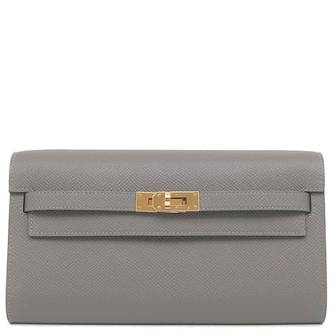 エルメス HERMES ケリーウォレット ロング トゥーゴー グリメイヤー ヴォーエプソン 長財布 ゴールド金具 ショルダー