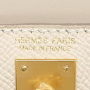 エルメス HERMES ミニケリードゥ 外縫い クレ ヴォーエプソン 2WAYバッグ ゴールド金具 オフホワイト ショルダー