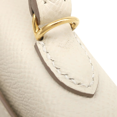 エルメス HERMES ミニケリードゥ 外縫い クレ ヴォーエプソン 2WAYバッグ ゴールド金具 オフホワイト ショルダー