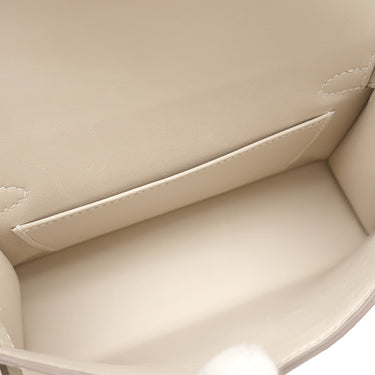 エルメス HERMES ミニケリードゥ 外縫い クレ ヴォーエプソン 2WAYバッグ ゴールド金具 オフホワイト ショルダー