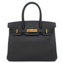 エルメス HERMES バーキン30 ブラック ヴォーエプソン ハンドバッグ ゴールド金具 黒