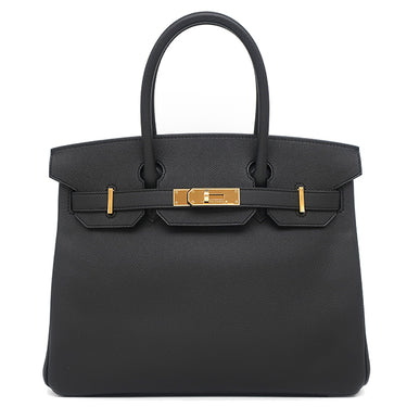 エルメス HERMES バーキン30 ブラック ヴォーエプソン ハンドバッグ ゴールド金具 黒