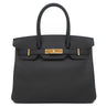 エルメス HERMES バーキン30 ブラック ヴォーエプソン ハンドバッグ ゴールド金具 黒