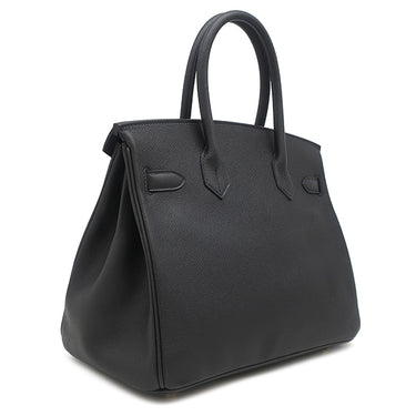 エルメス HERMES バーキン30 ブラック ヴォーエプソン ハンドバッグ ゴールド金具 黒