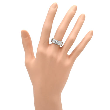 カルティエ Cartier ラブリング ダイヤモンド6石 パヴェダイヤ N4210400 ホワイトゴールド K18WG ダイヤモンド #50(JP10) リング 指輪 750 18K WG 10号