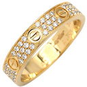 カルティエ Cartier ミニラブリング パヴェダイヤ B4083300 イエローゴールド K18YG ダイヤモンド #50(JP10) リング 指輪 LOVE Ring 750 18K YG 18金 10号