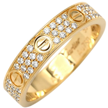カルティエ Cartier ミニラブリング パヴェダイヤ B4083300 イエローゴールド K18YG ダイヤモンド #50(JP10) リング 指輪 LOVE Ring 750 18K YG 18金 10号