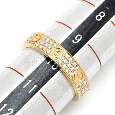 カルティエ Cartier ミニラブリング パヴェダイヤ B4083300 イエローゴールド K18YG ダイヤモンド #50(JP10) リング 指輪 LOVE Ring 750 18K YG 18金 10号
